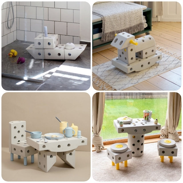 MU-01 Danish MODU Building Blocks set – Dreamer Kit (Yellow / Red